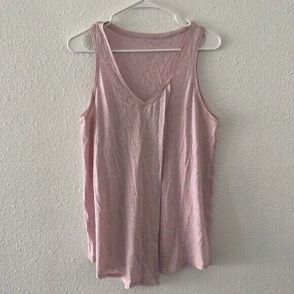 S5 Lululemon Knot A Problem Tie Front V Neck Tank Heathered Petals Pink 8/10 - Picture 2 of 6